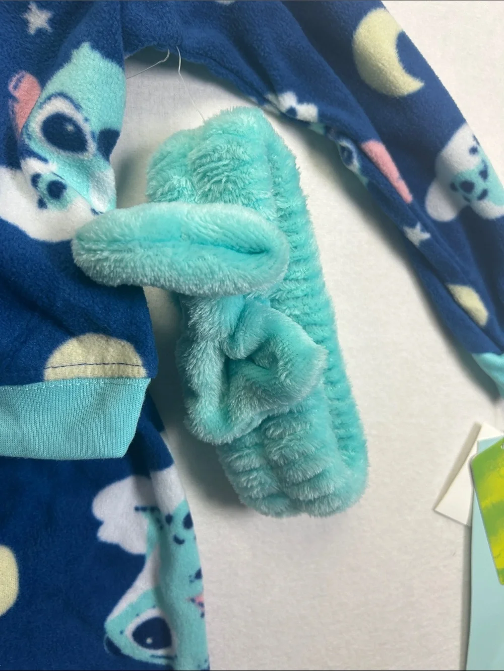 Disney Navy and Mint Kids Pajama Set with Stitch and Moon Print